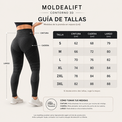 Contorno 3D — Legging de compresión moldeador