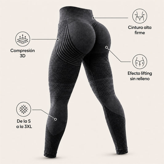 Contorno 3D — Legging de compresión moldeador
